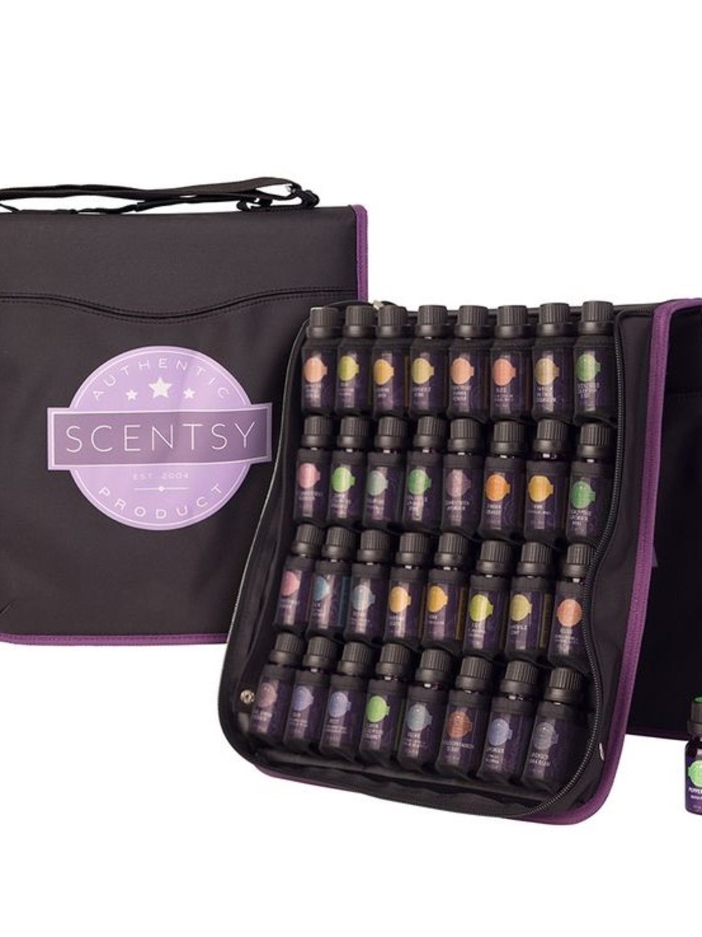 Scentsy Consultant - Oil Carrying Case with Black Exterior and Purple Trim